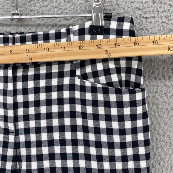 LOFT Pants Womens 4 Julie Riviera Black White Gingham Crop Capri Stretch Skinny - Picture 8 of 12